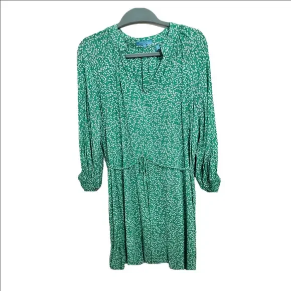 Draper James RsVP Green Flowy 3/4 SLEEVE MIDI GREEN DRESS. SIZE LARGE - Picture 1 of 7